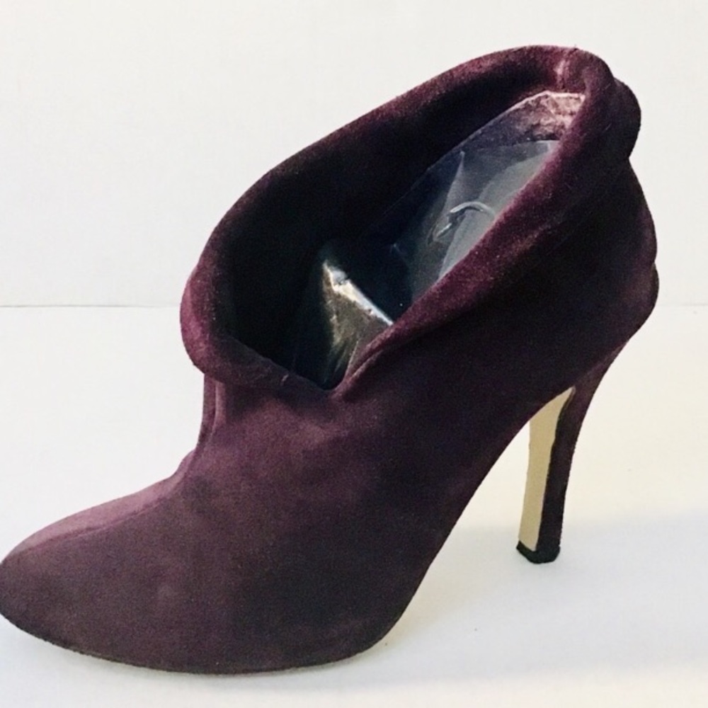 Purple Swede Ankle Booties